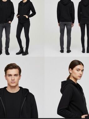 Talentless Men’s Premium Zip-Up Hoodie – Pitch Black